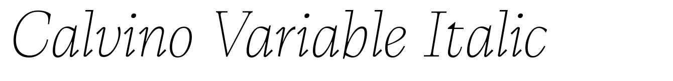 Calvino Variable Italic